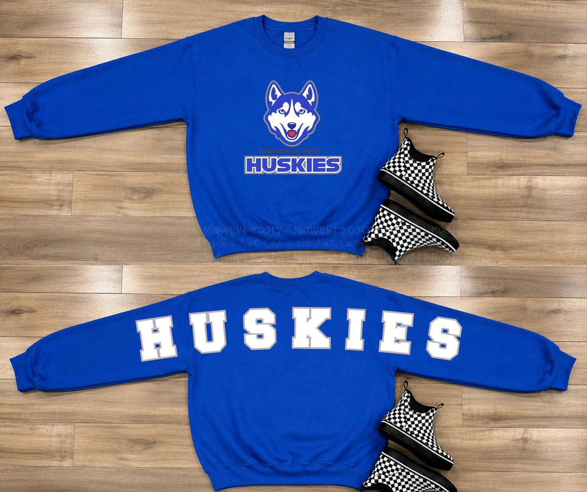 BE Huskies Oversized Arm Print Top