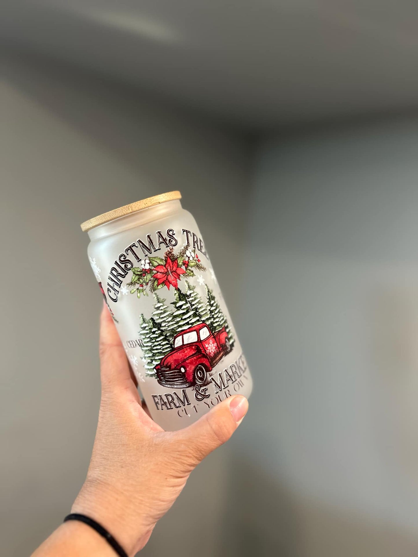 RTS Christmas Tree Glass Can