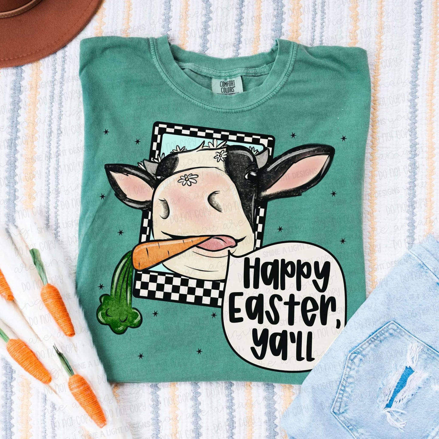 Happy Easter Cow Top