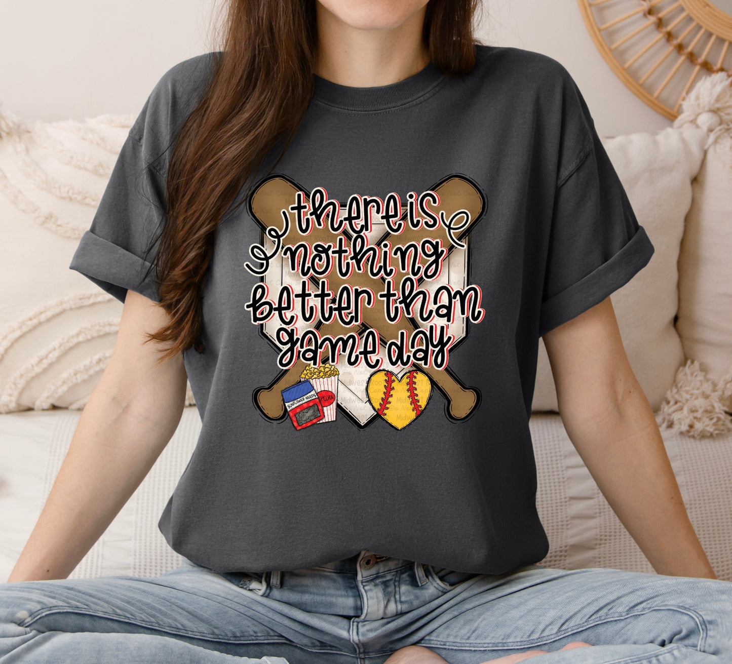 DTF Print - There is nothing better than gameday - softball