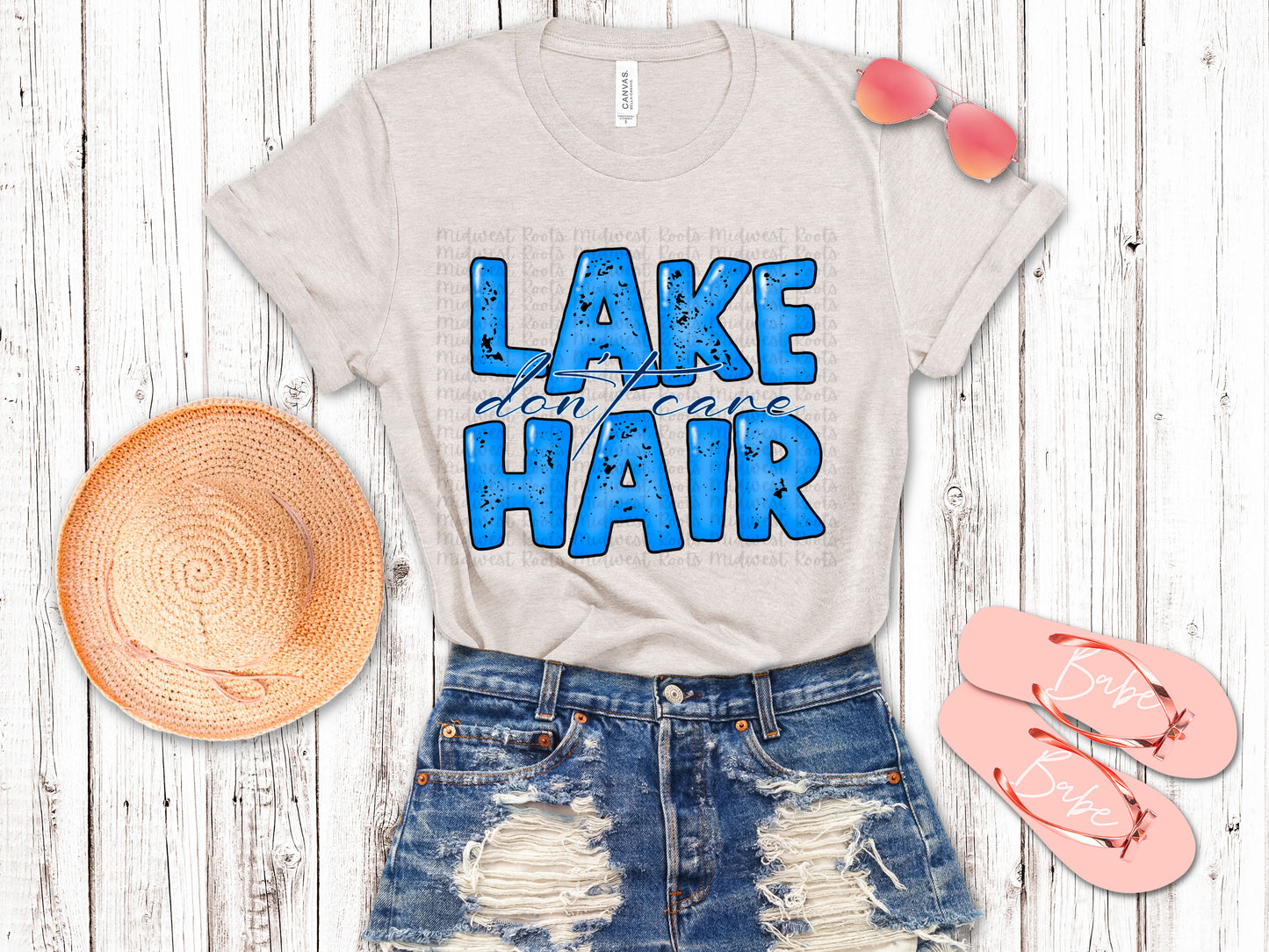 Lake Hair Don’t Care Blue Sublimation Print