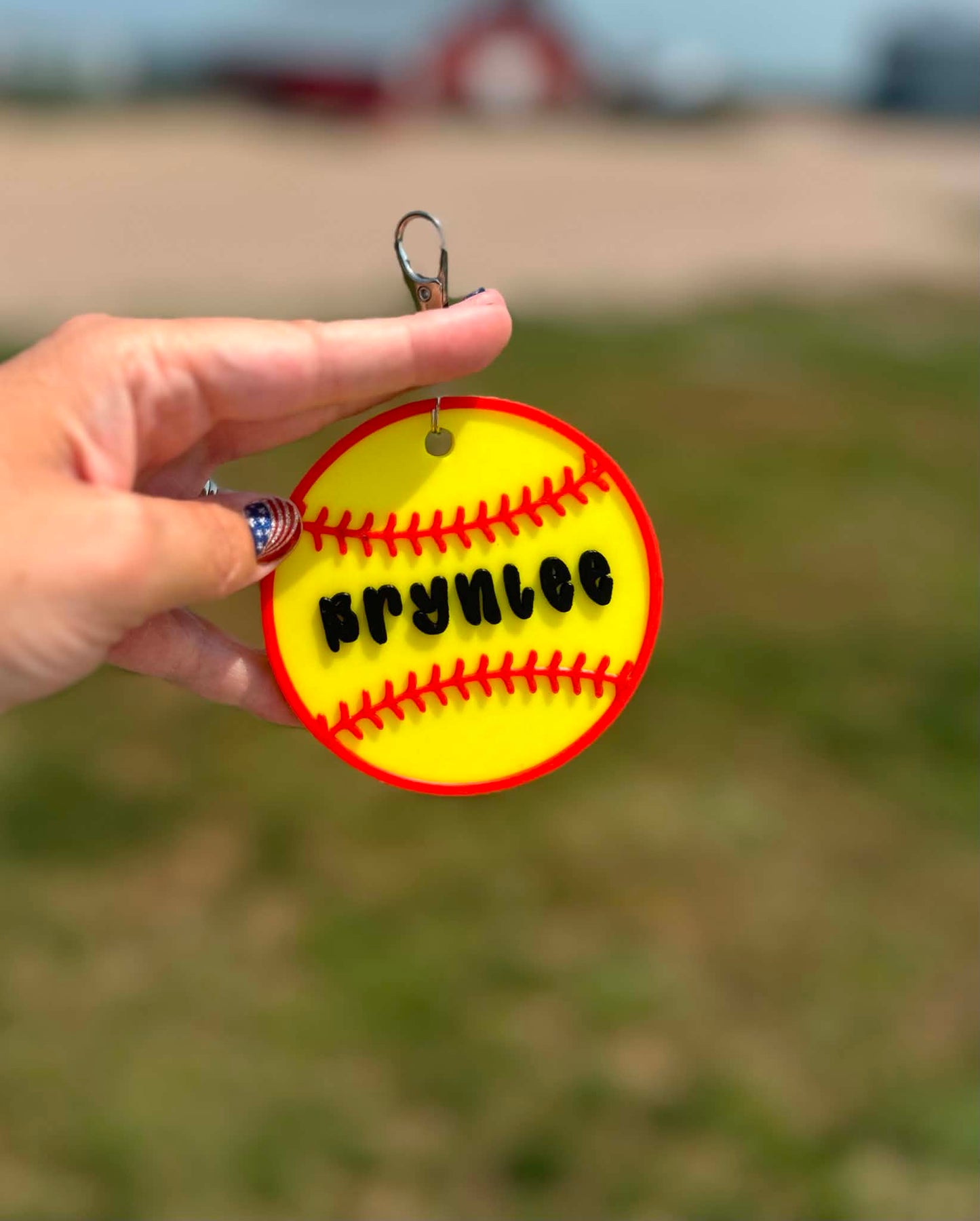 3D Printed Softball Name Tag