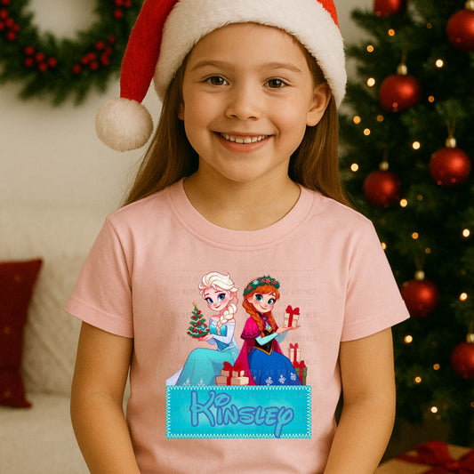 WS Completed Kid Top Christmas Sisters Name