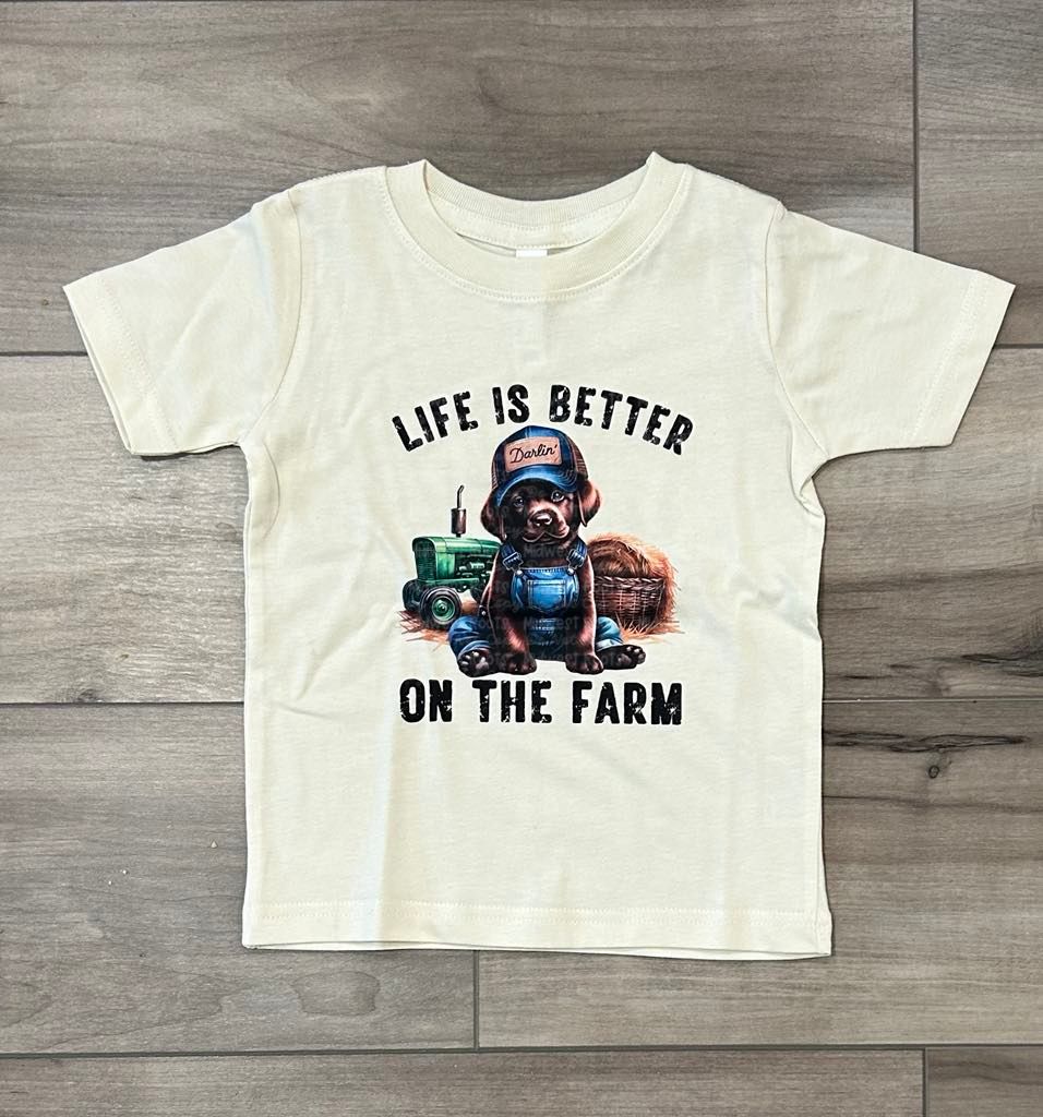 RTS Kids Top Life is Better On The Farm