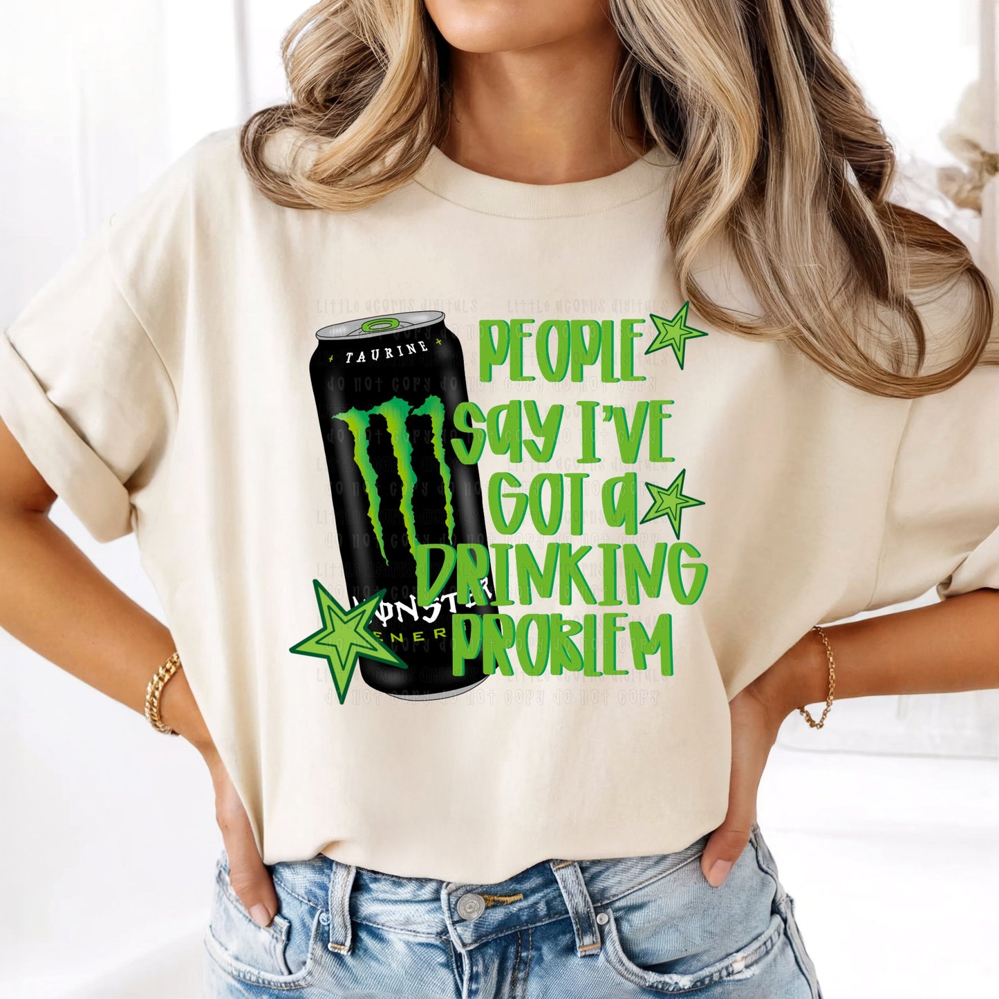 DTF Print - Drinkin Problem M0nster