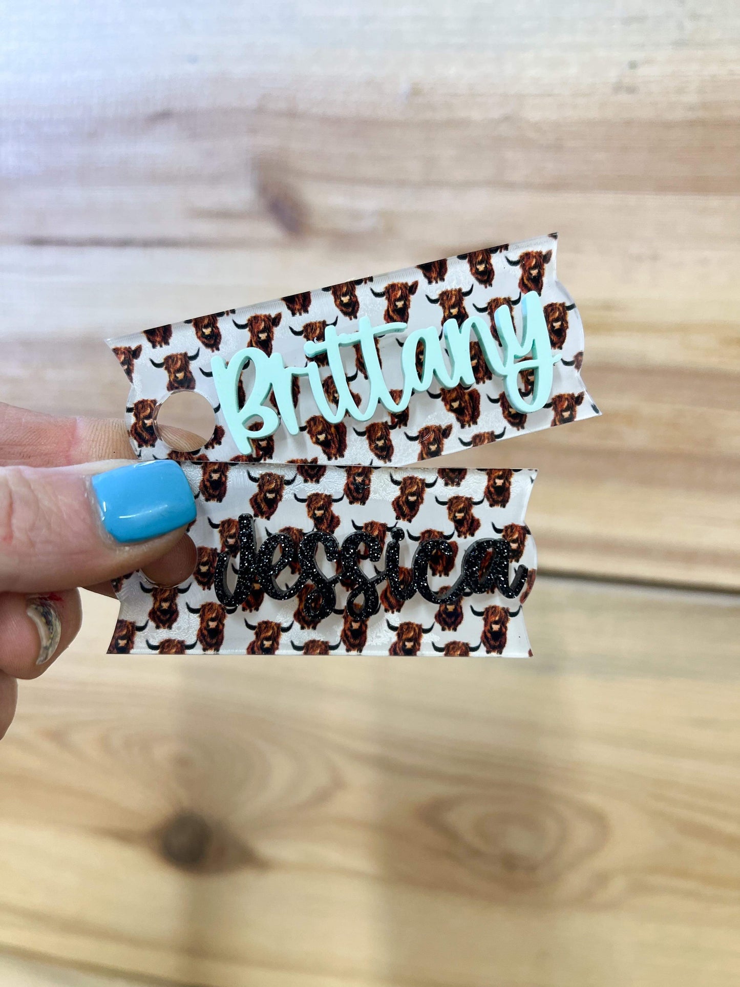 Highland Cow Cup Tag