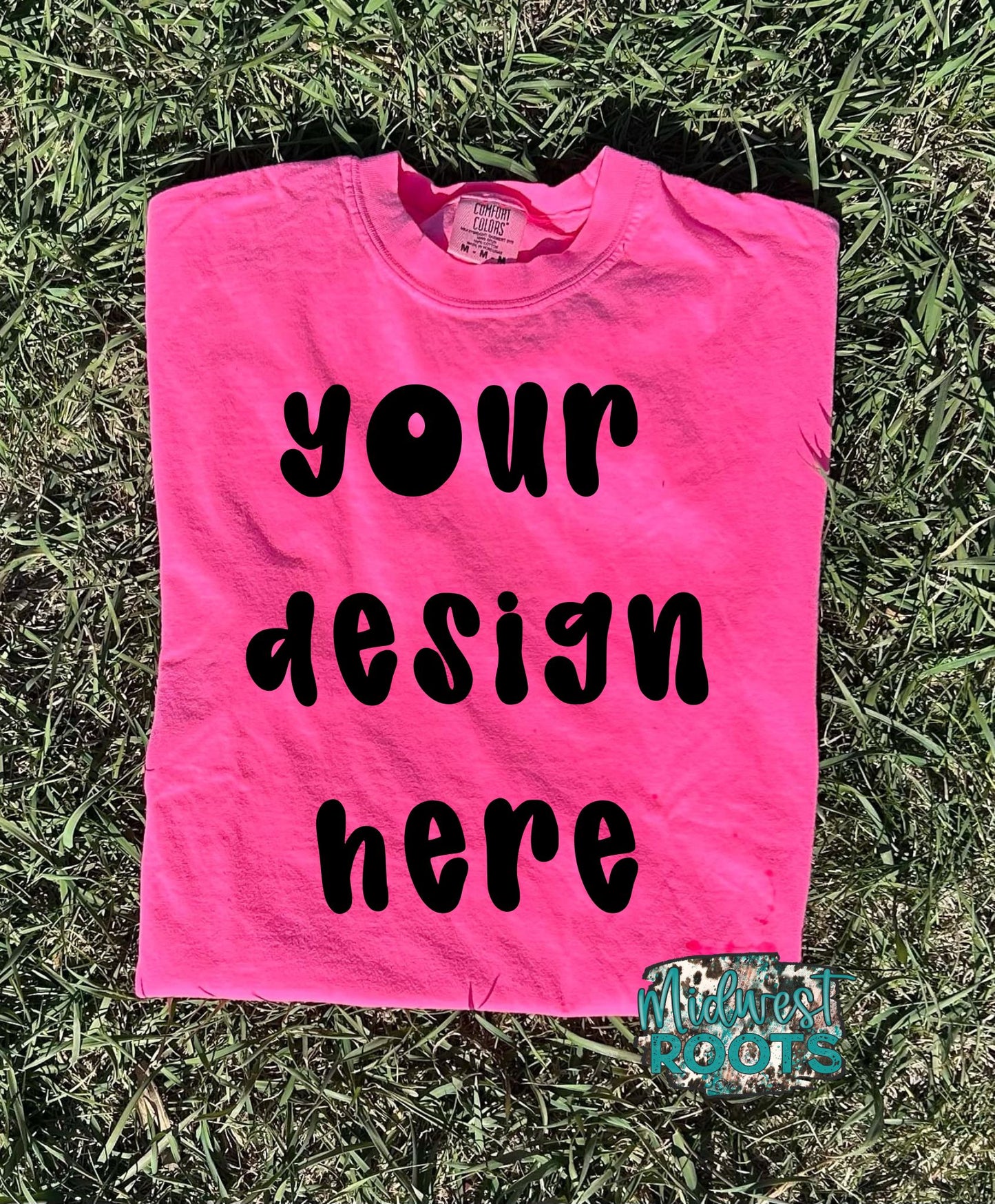 Neon Pink Comfort Colors Mock Up