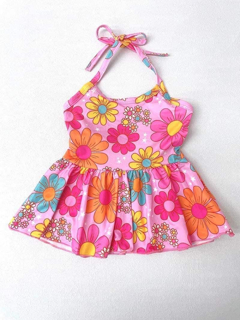 Girl's Printed Peplum Halter Tops ⭐️