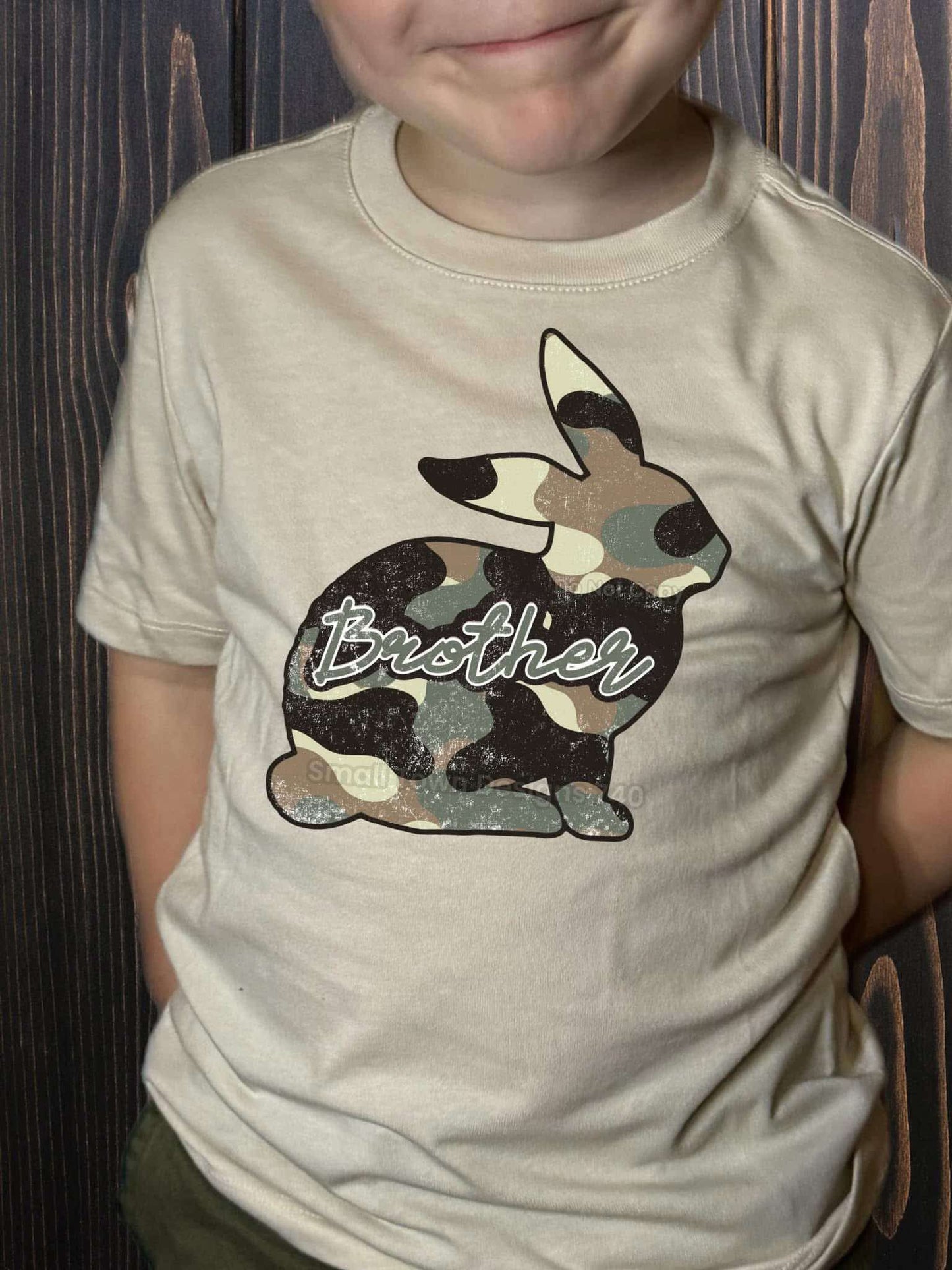 Camo Brother Bunny Kids Top