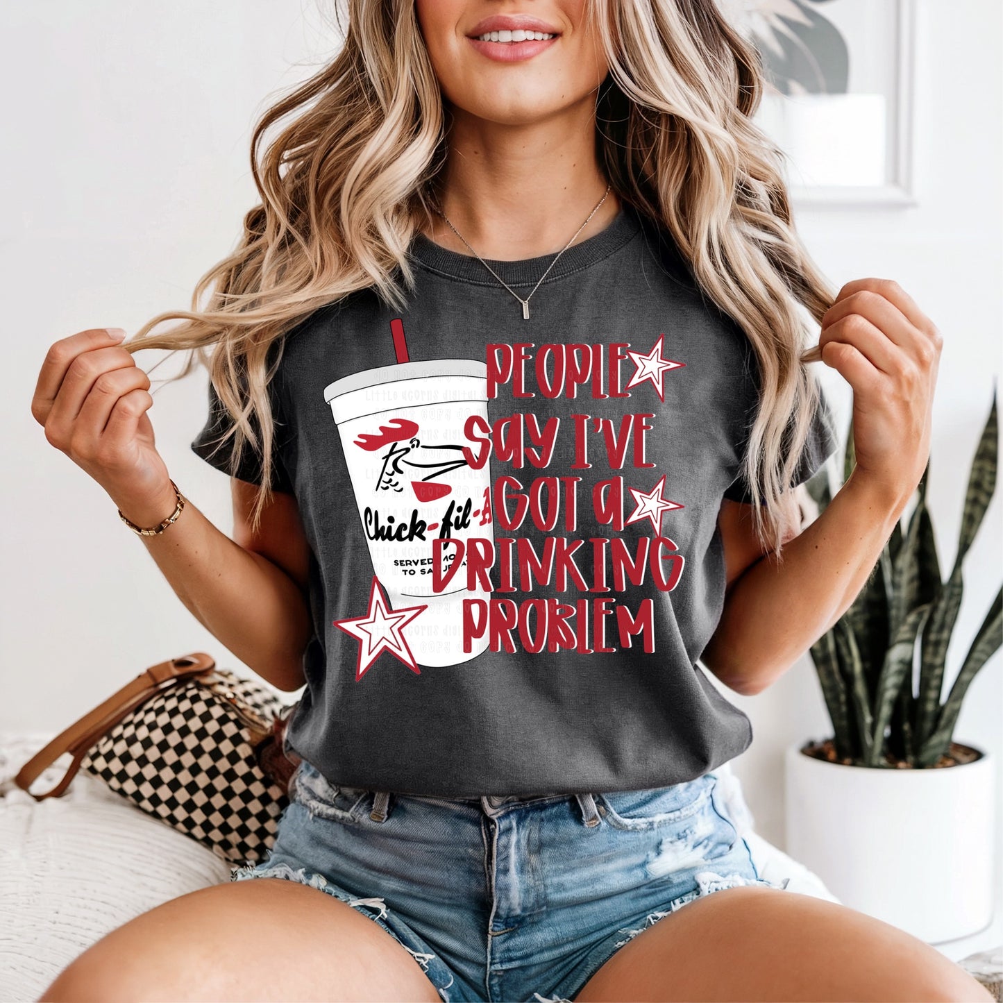 DTF Print - Drinkin Problem CF@