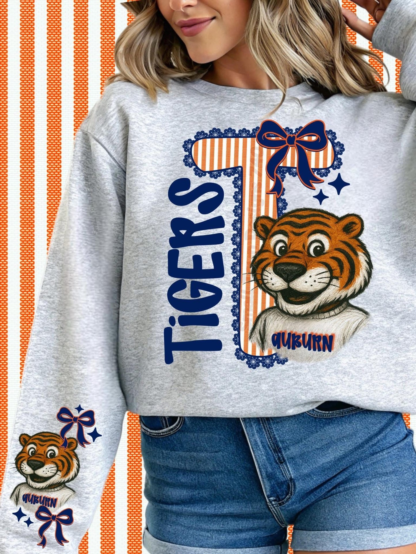 DTF Print -Seersucker @uburn Tigers