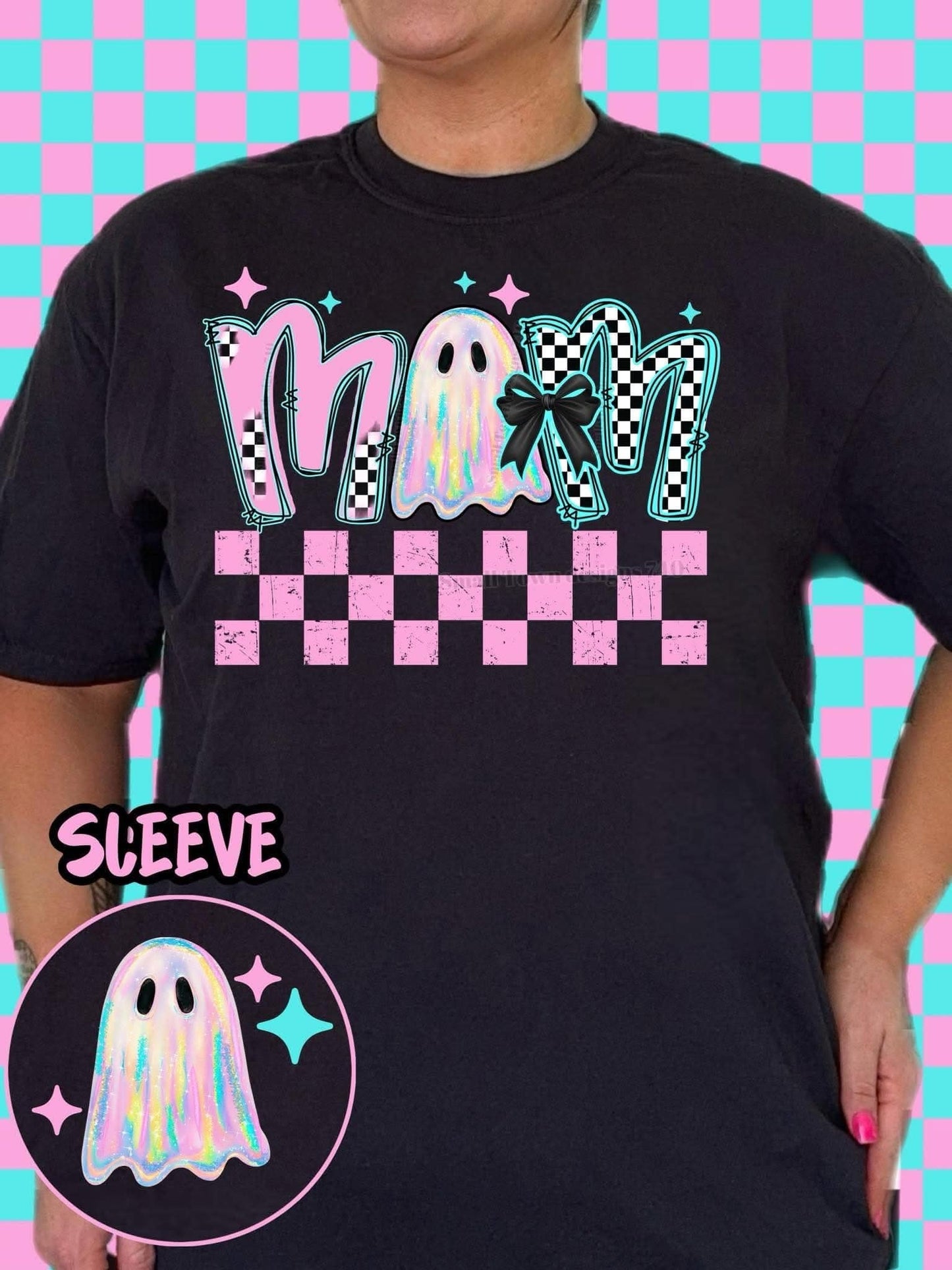 DTF Print Faux Holo Name Ghost