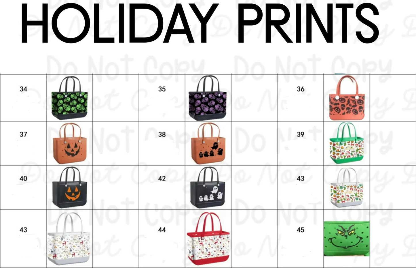 PRE ORDER B*GG BAG - HOLIDAY Prints