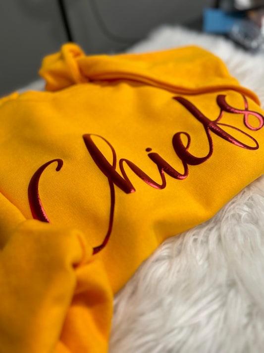 WS Completed Kids Chiefs Puff Print Top