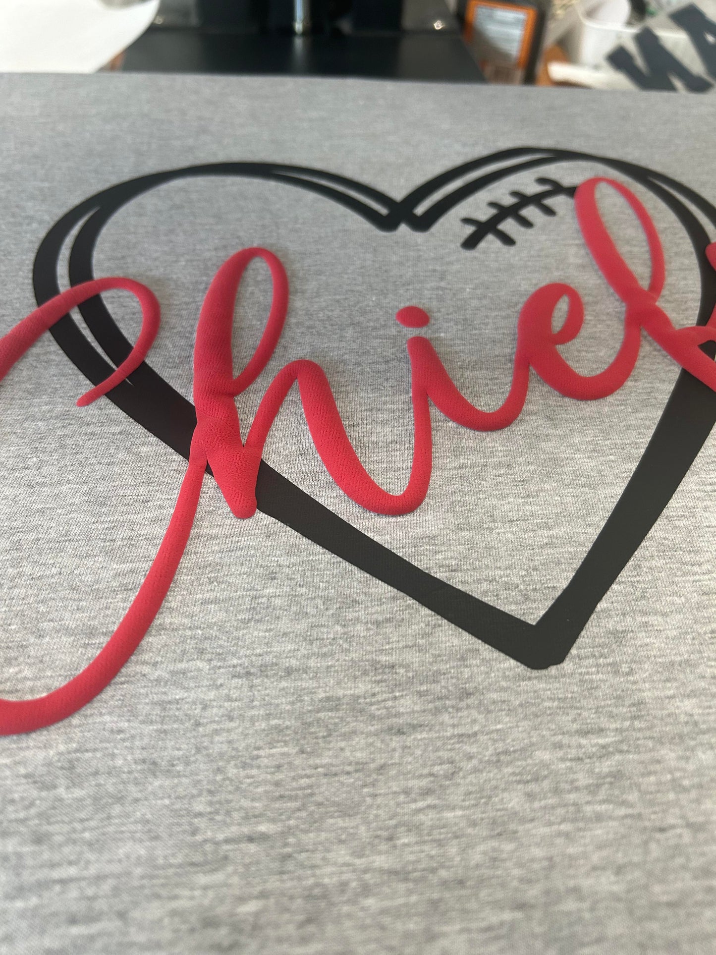 Chiefs Heart Puff Print
