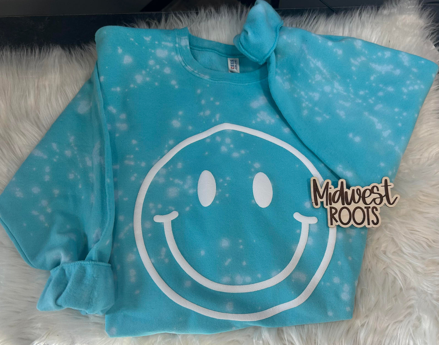 Happy Smile Puff Print Top