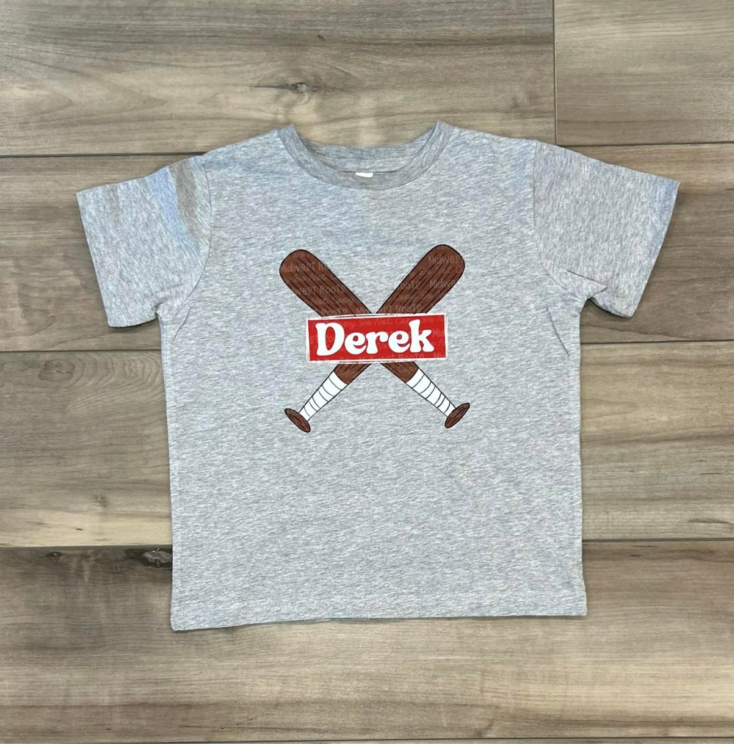 Baseball Bat Name Plate Kids Top