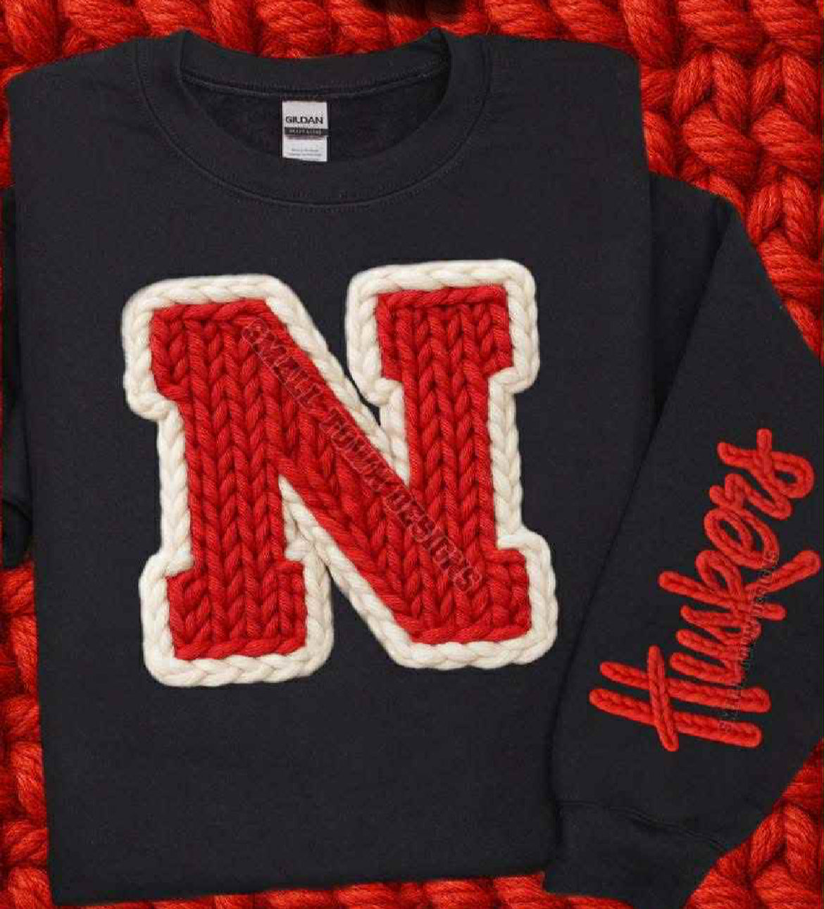 DTF Print - Faux Yarn Hu$kers