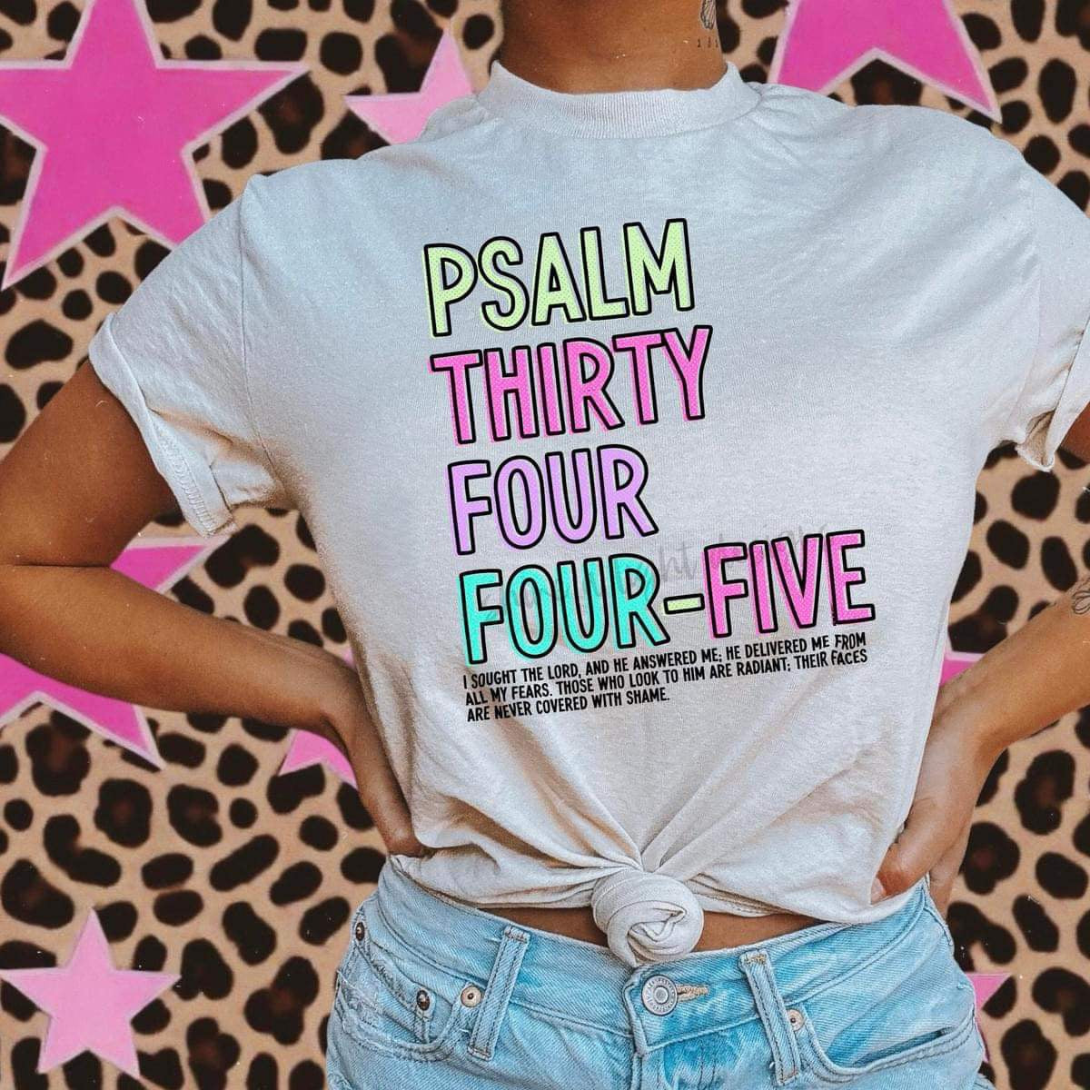 DTF Print Psalm 34:4-5