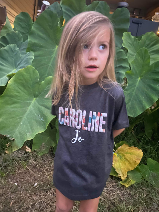 WS Completed Custom Kids Name Fall Cheetah Puff Print Top