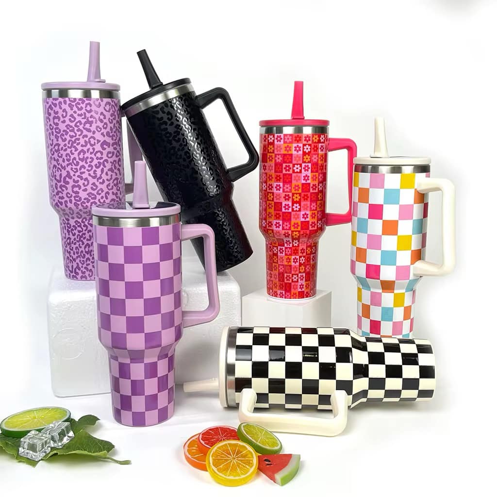 Pre Order Patterned Flip Top Tumbler