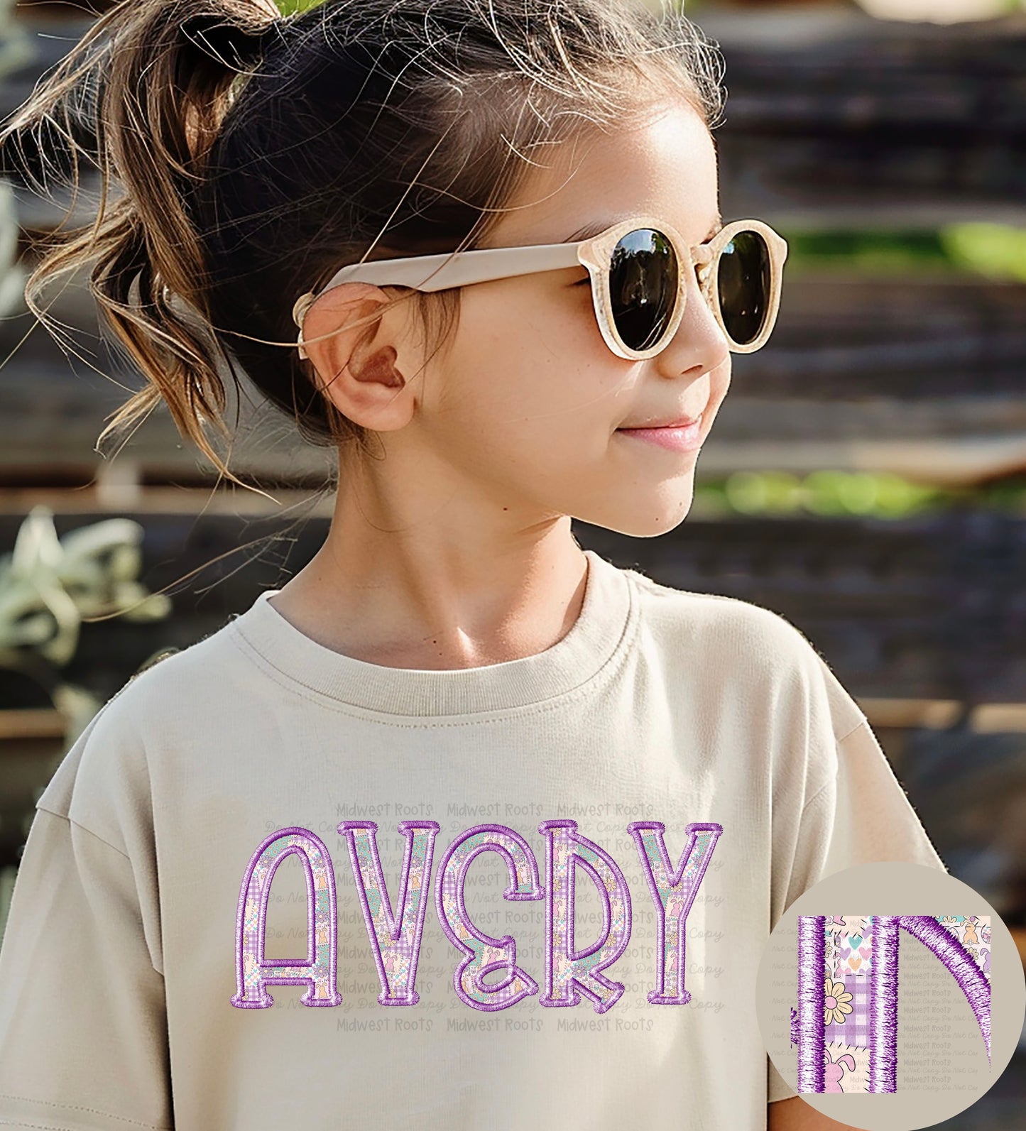 Kids Girl Easter Name Top