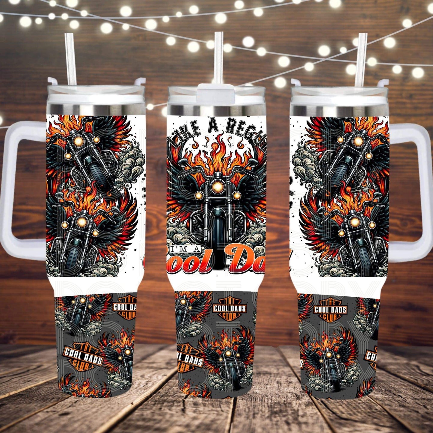 40oz Tumbler Not A regular Dad but a cool dad sub print