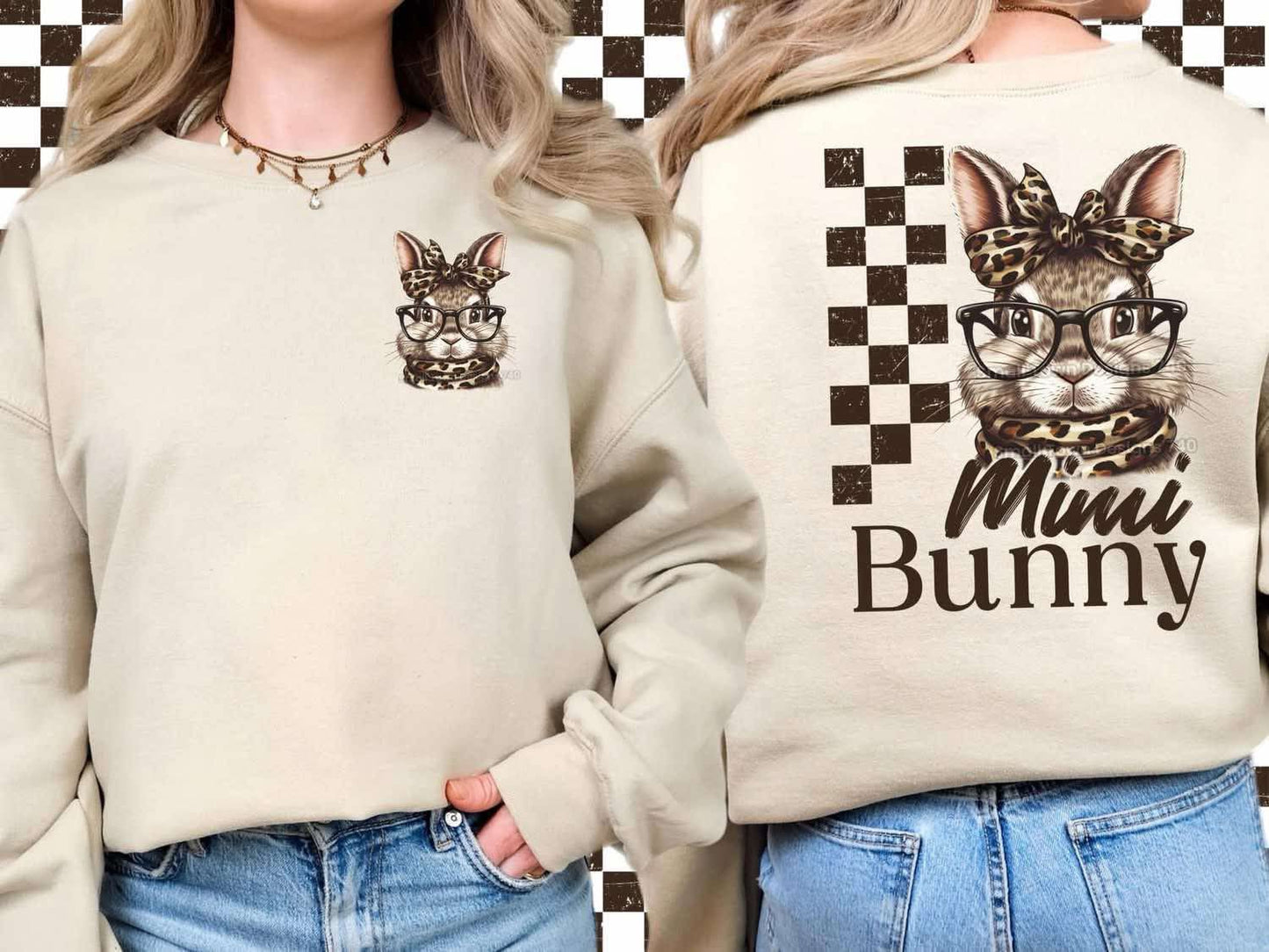 Leopard Print Name Bunny Top