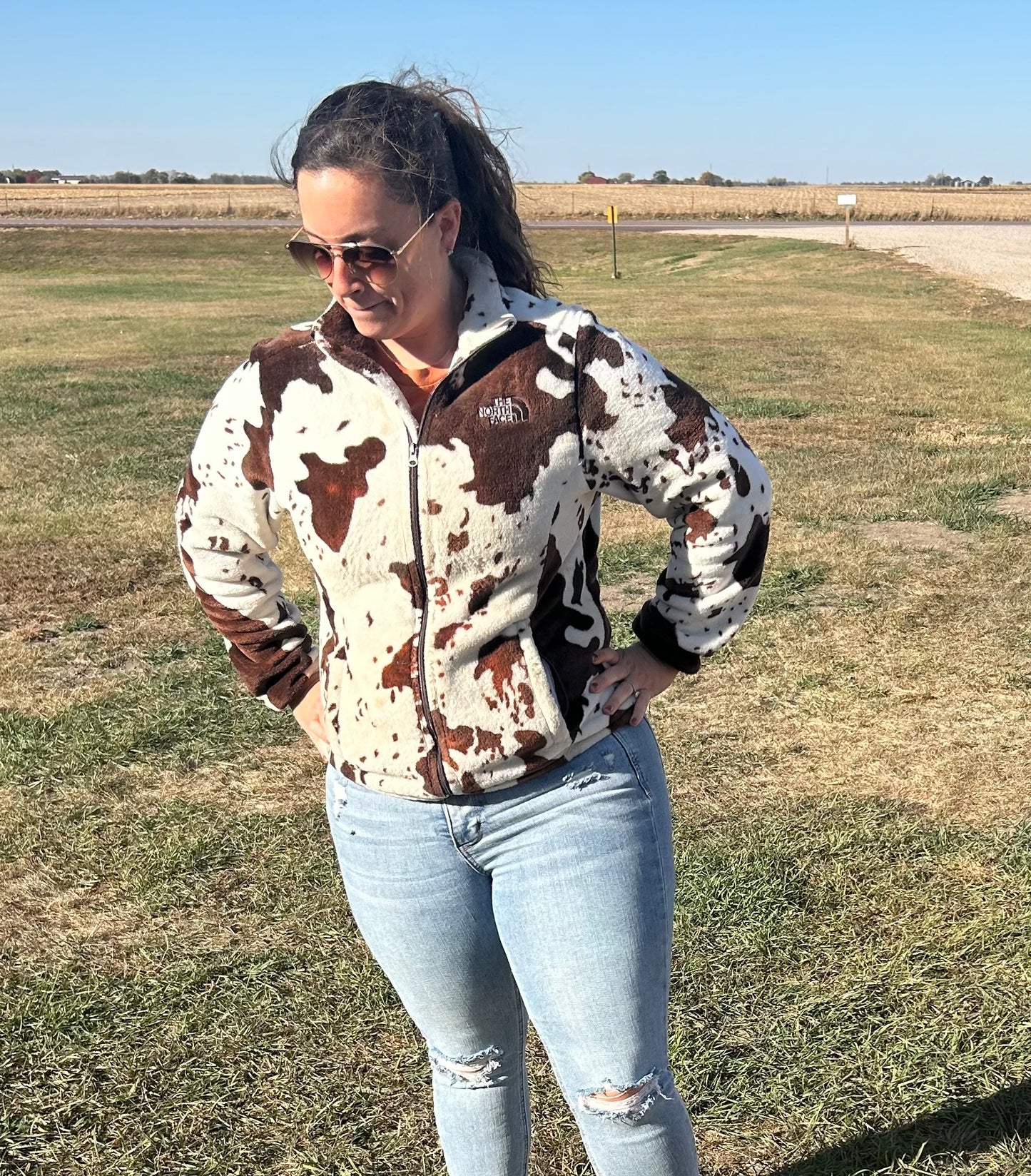 RTS Cow Print NF Jacket - Size Up One!