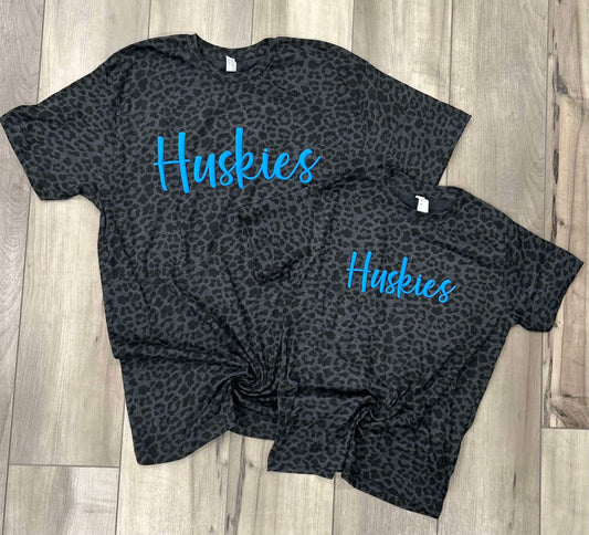 WS Completed Kids Mascot Metallic Puff Leopard Top