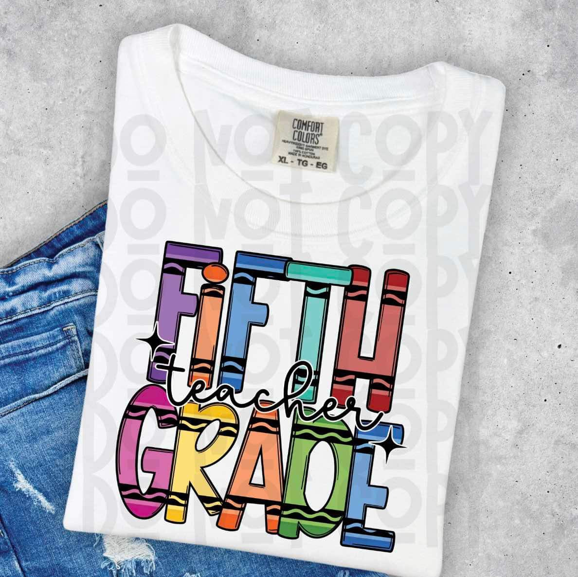 5th Grade Crayon Teacher Top