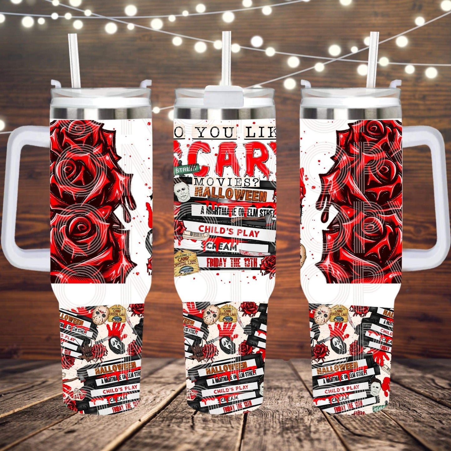 40 oz Tumbler Do You Like Scary Movies Sub Print