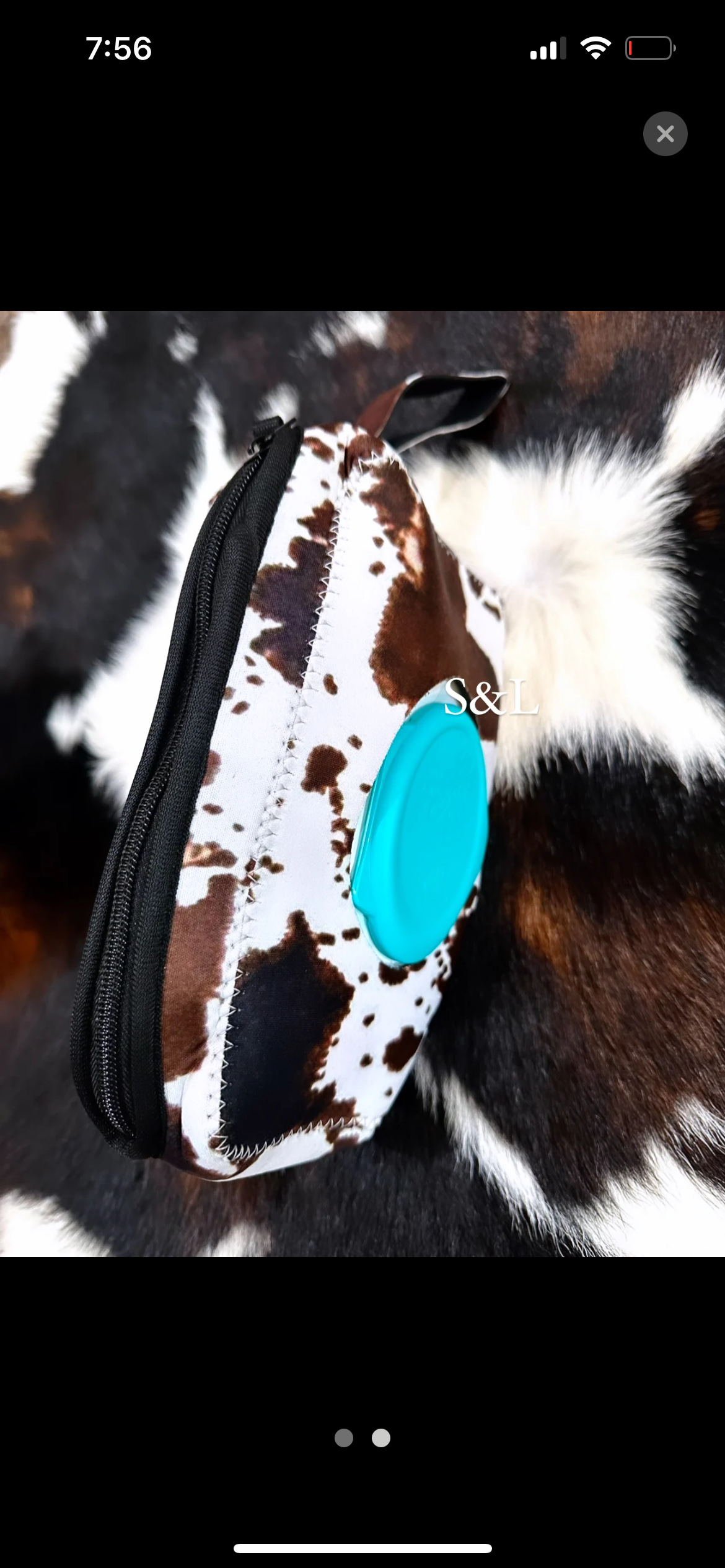 RTS Cow Print Baby Wipes Case