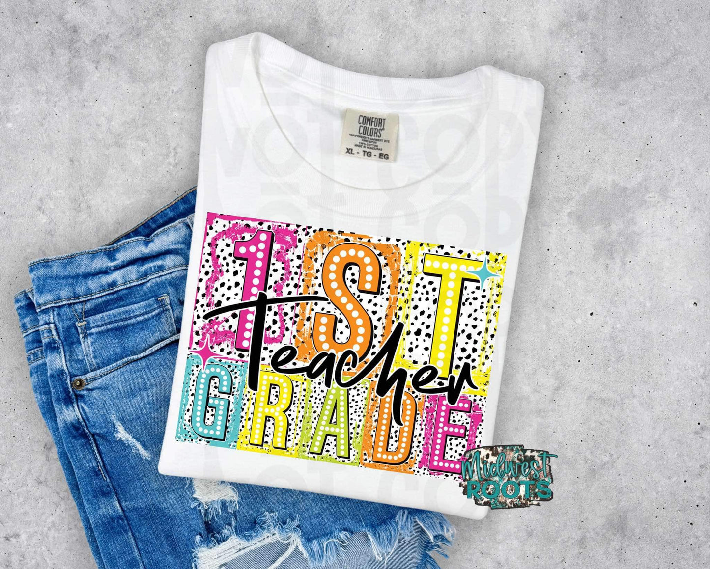 1st Grade Bright Teacher Top