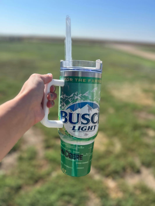 WS Completed BL / Green Tractor  40oz Tumbler
