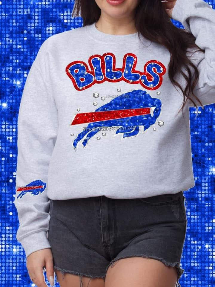 DTF Print - Bills Faux Glitter Logo