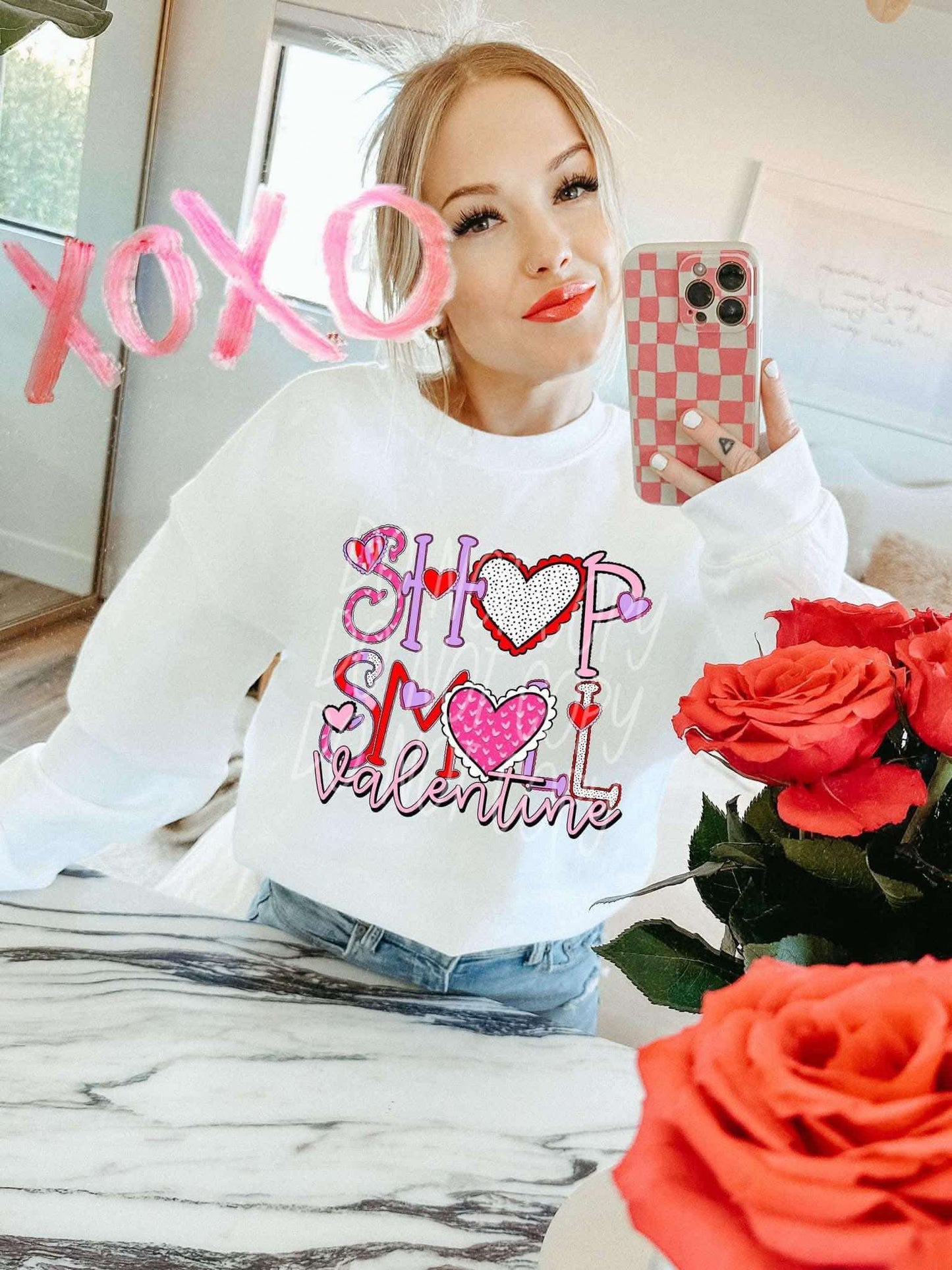 DTF Print - Shop Small Valentines