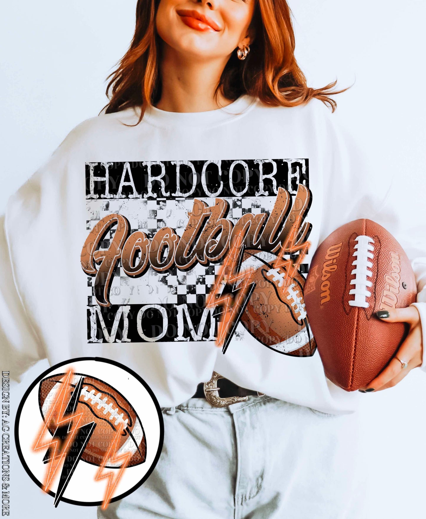 Hardcore Football Mom Top