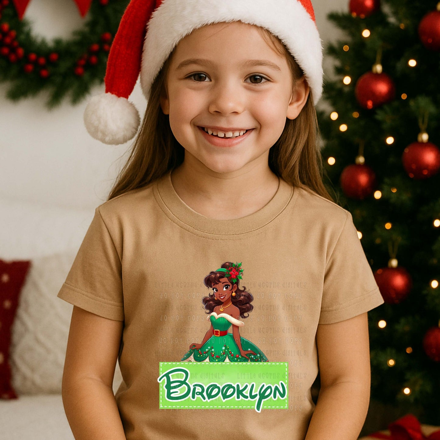 Christmas Princess Name Kids Top