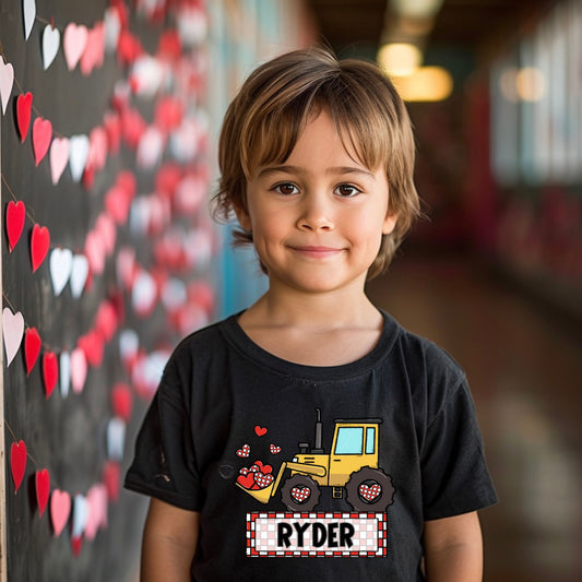 WS Completed Kids Custom Construction Valentines Name Top