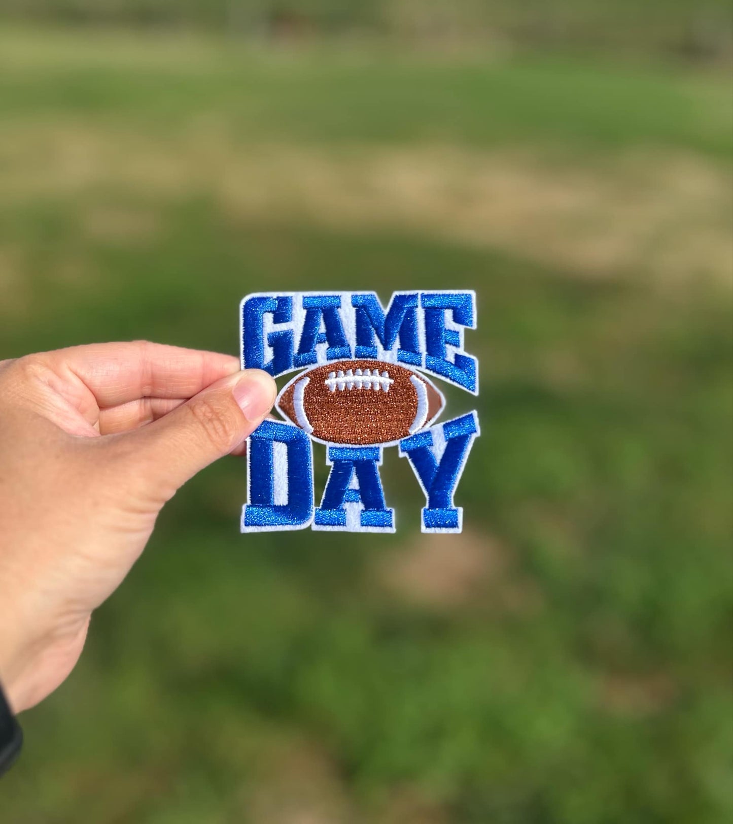 Blue Game Day Hat Patch