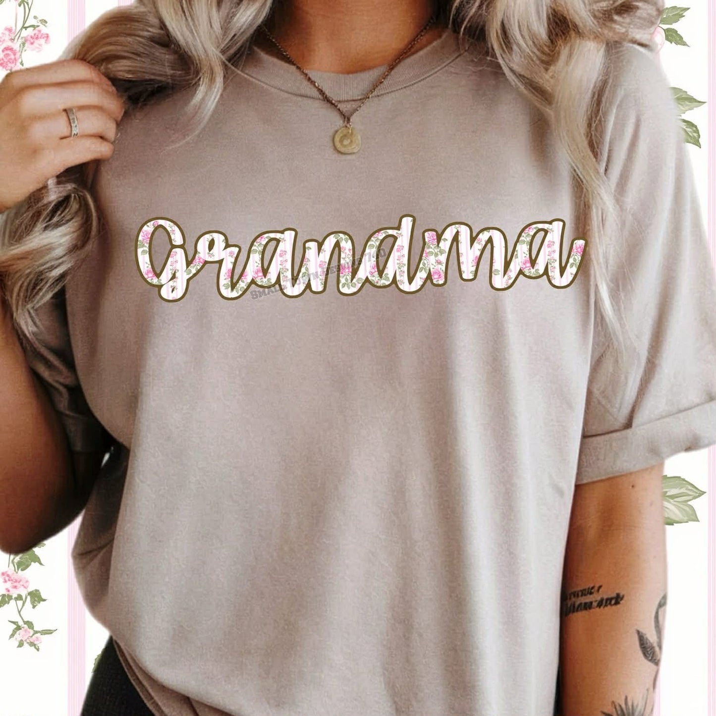 Spring Floral Grandma Top