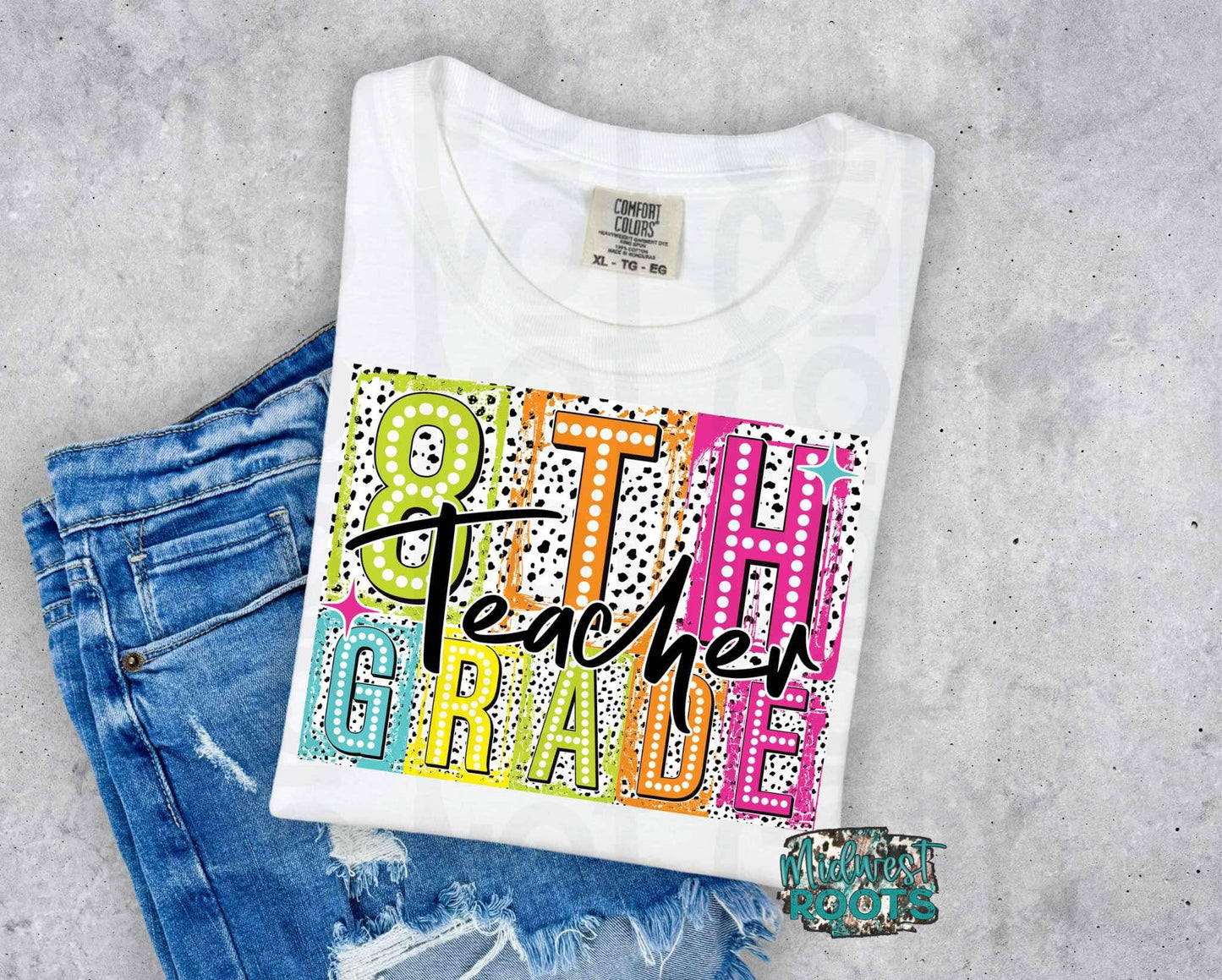 8th Grade Bright Teacher Top