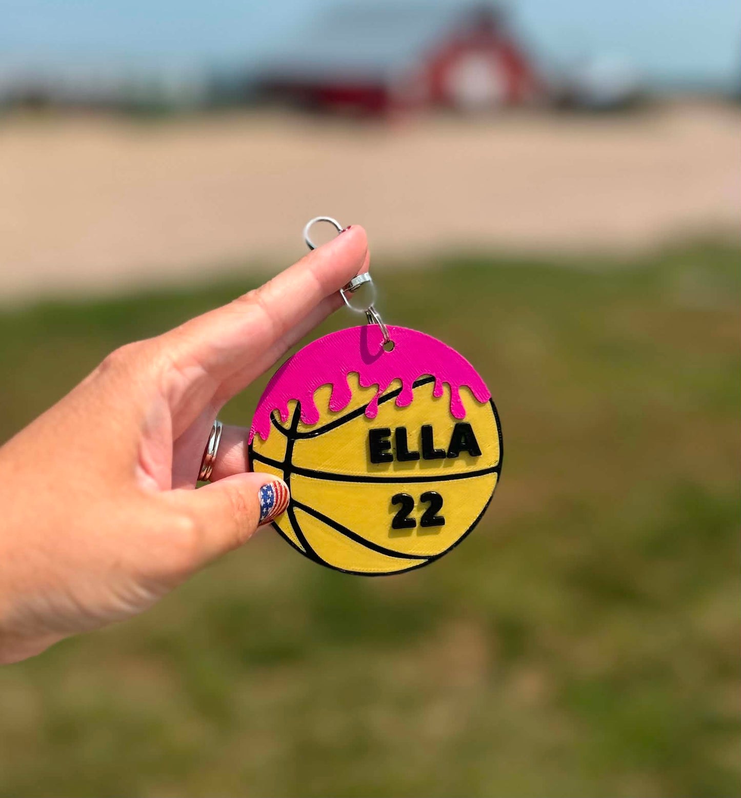3D Printed Drip Basketball Name Tag