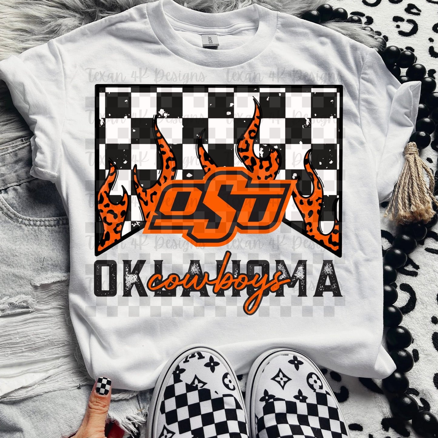 DTF Print - Leopard Flame - Top 32 College Teams