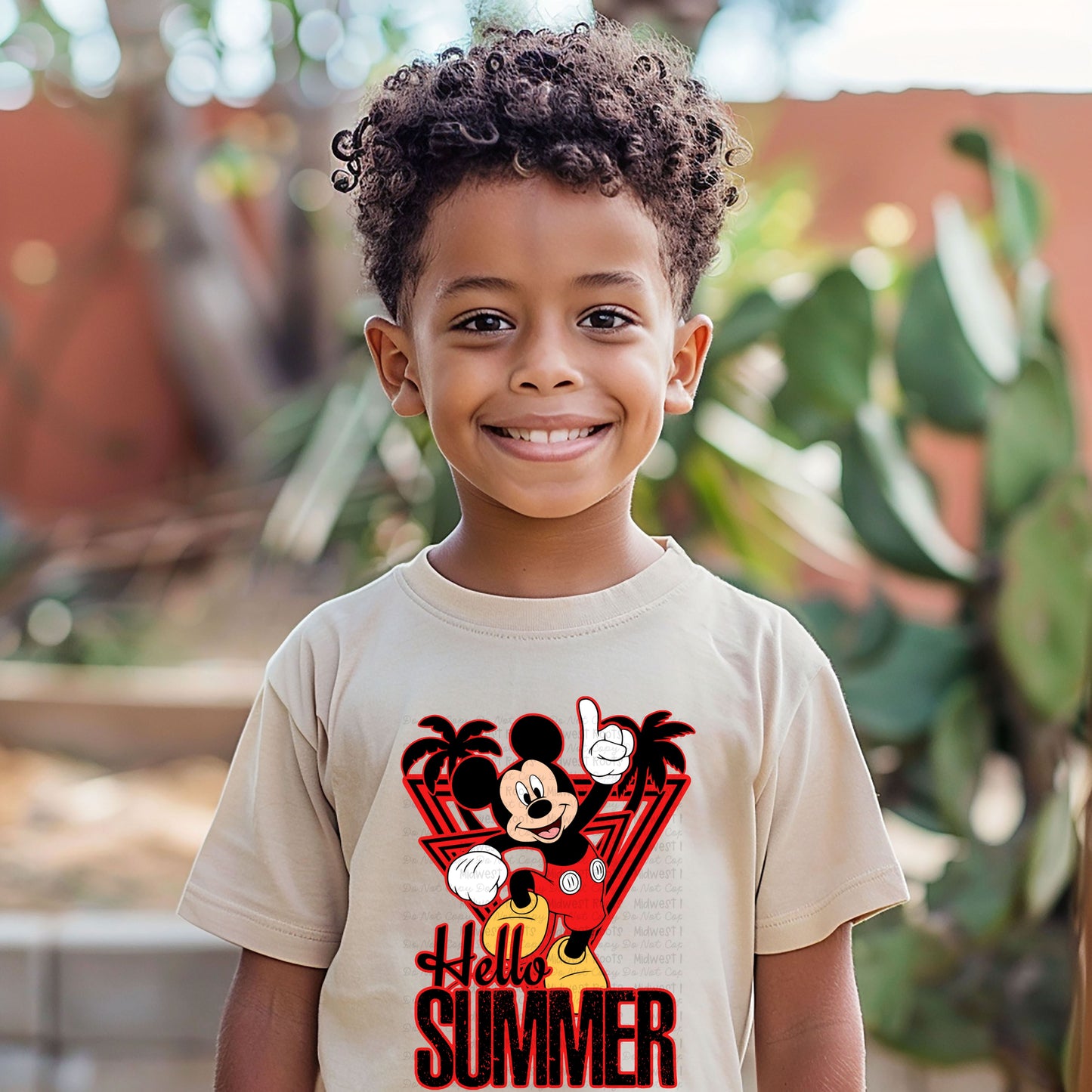 Hello Summer Mouse Kids Top