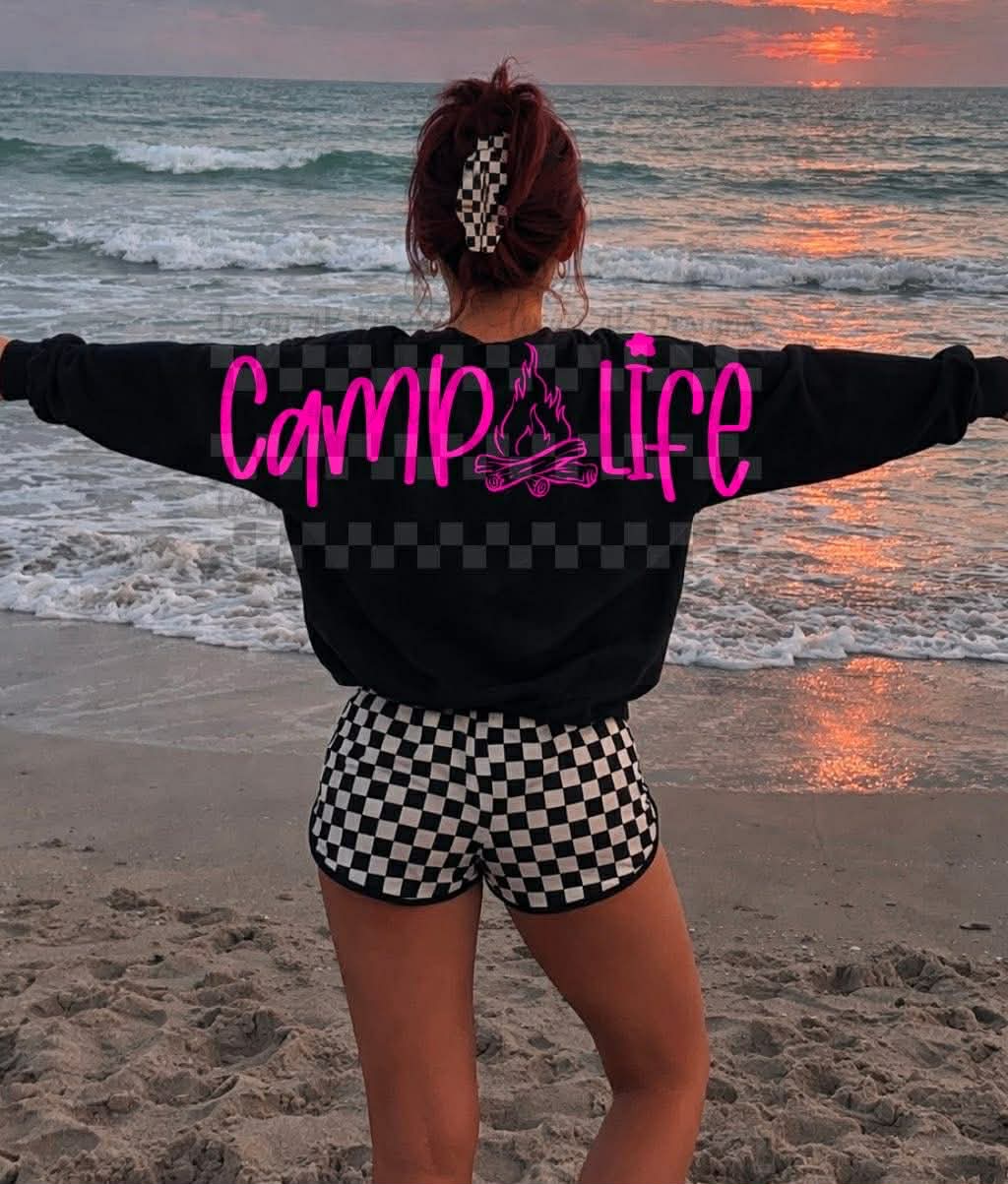 Camp Life Oversized Arm Print Top