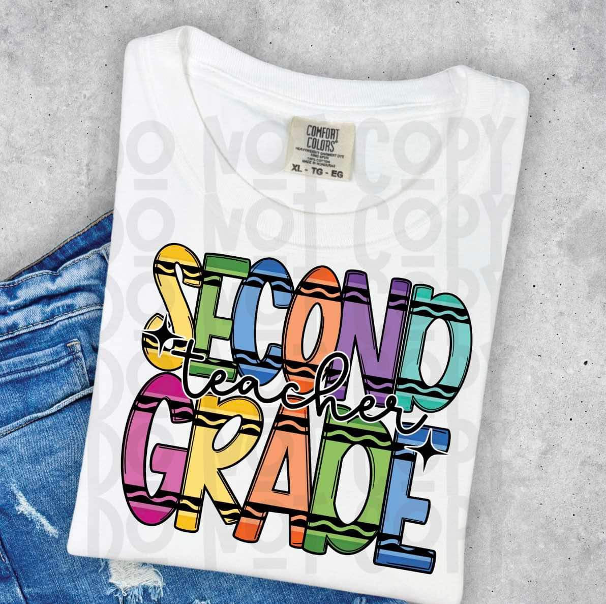 2nd Grade Crayon Teacher Top