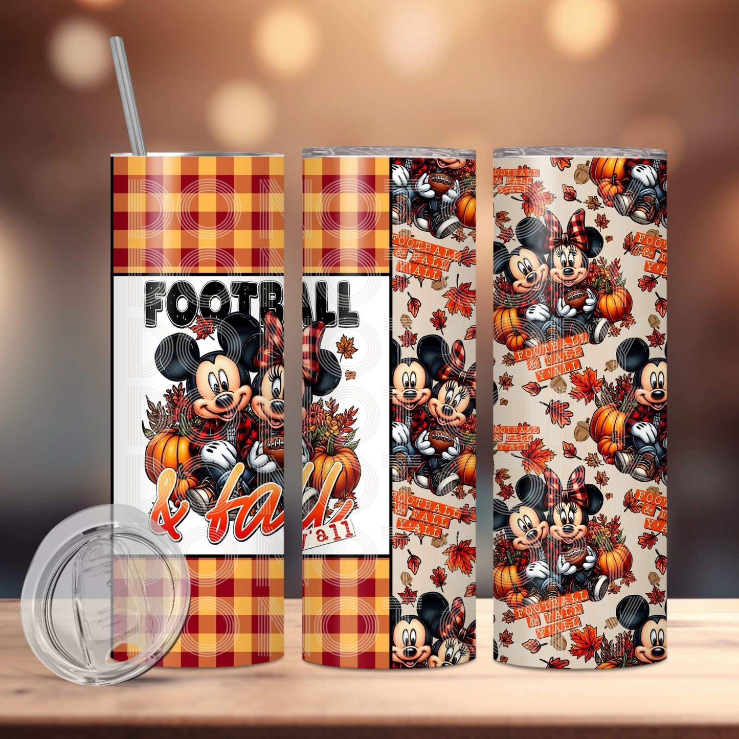 Fall & Football Yall Tumbler Sublimation Print