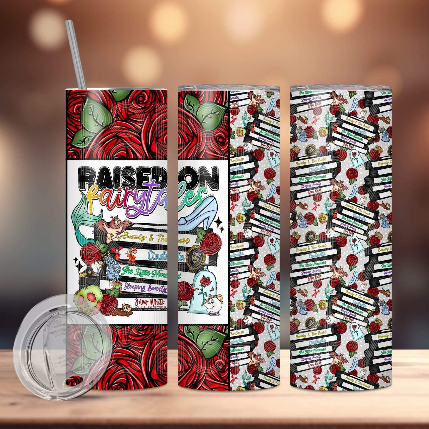 Raised On Fairytales Tumbler Sublimation Print
